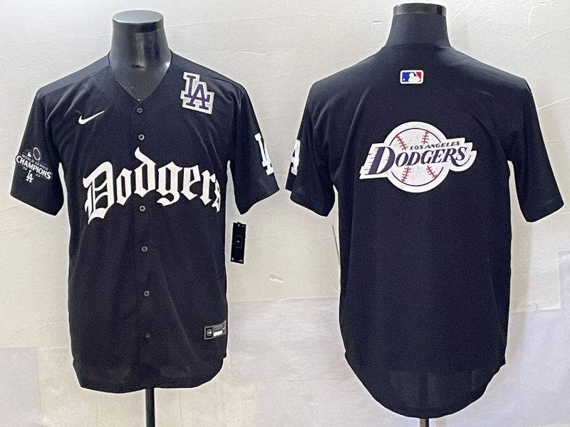 Men 2025 Los Angeles Dodgers Blank Black Seventh generation Joint Name Nike MLB Jersey style 41